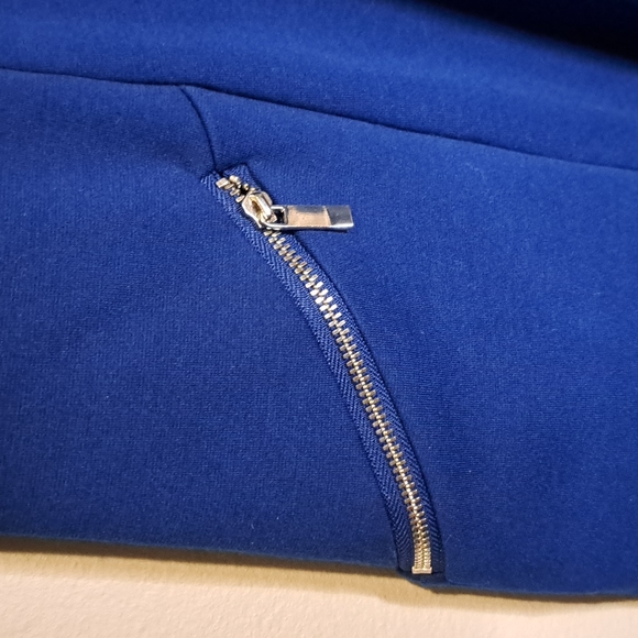 NWT NY & Co cobalt blue zipper pocket dress - Picture 3 of 9